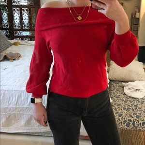 Forever 21 Sweaters - Red off the shoulder sweater Forever 21 Sweaters - Red off the shoulder sweater